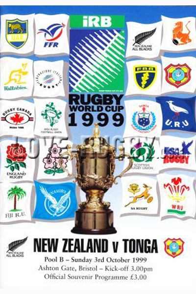 1999 New Zealand v Tonga  Rugby Programme